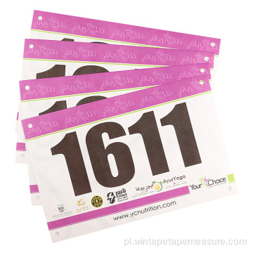 Niestandardowe numery startowe do biegania na wyścigi maratonowe